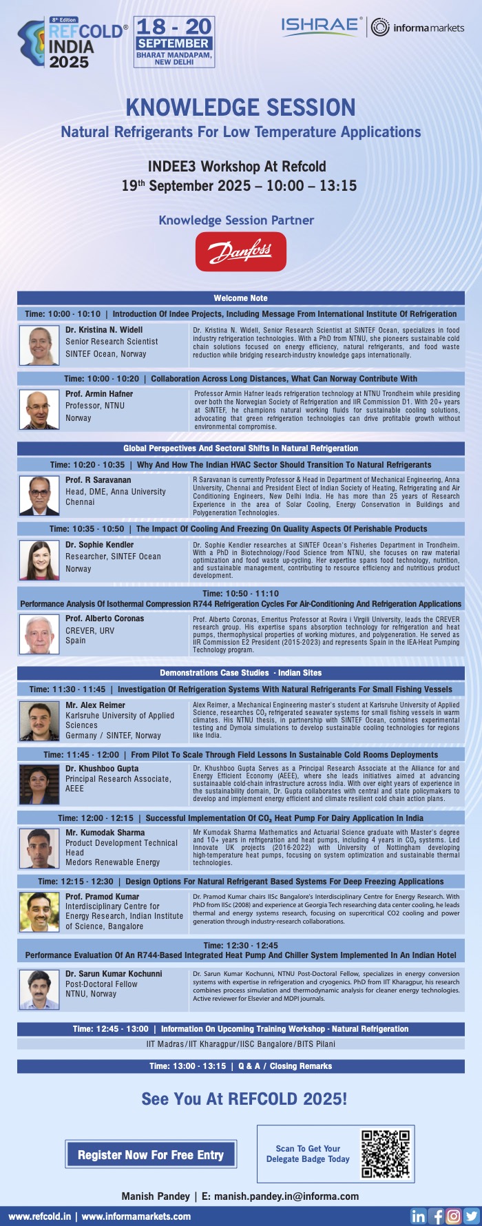 Day 2 - Session 1 Schedule