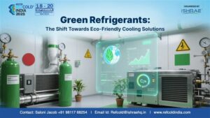 REFCOLD India banner on green refrigerants promoting eco-friendly sustainable cooling solutions for the refrigeration industry